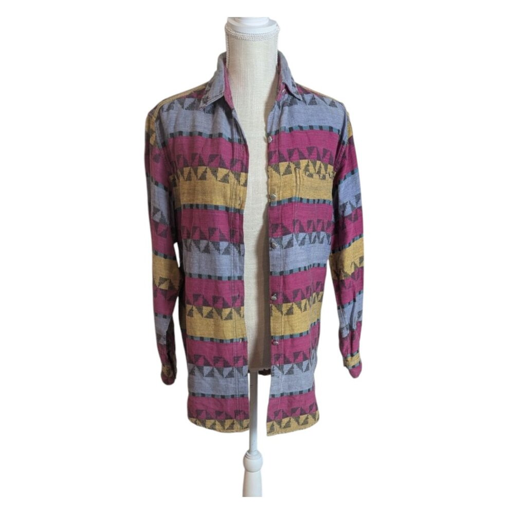 Vintage Kikomo Southwestern Shacket Shirt